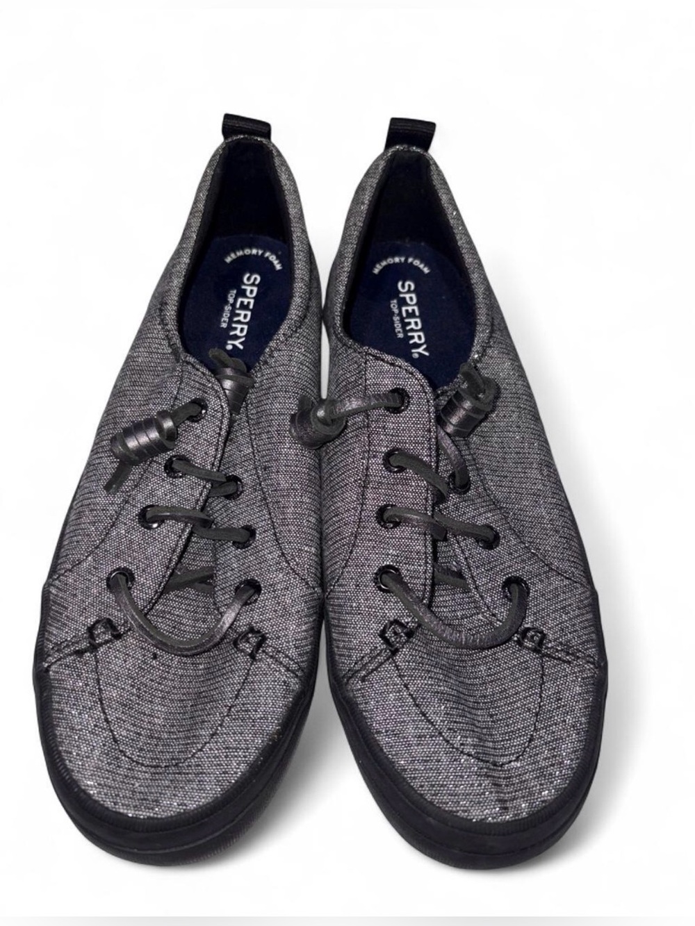 Sperry women’s Gray sparkle Casual Shoe size 8